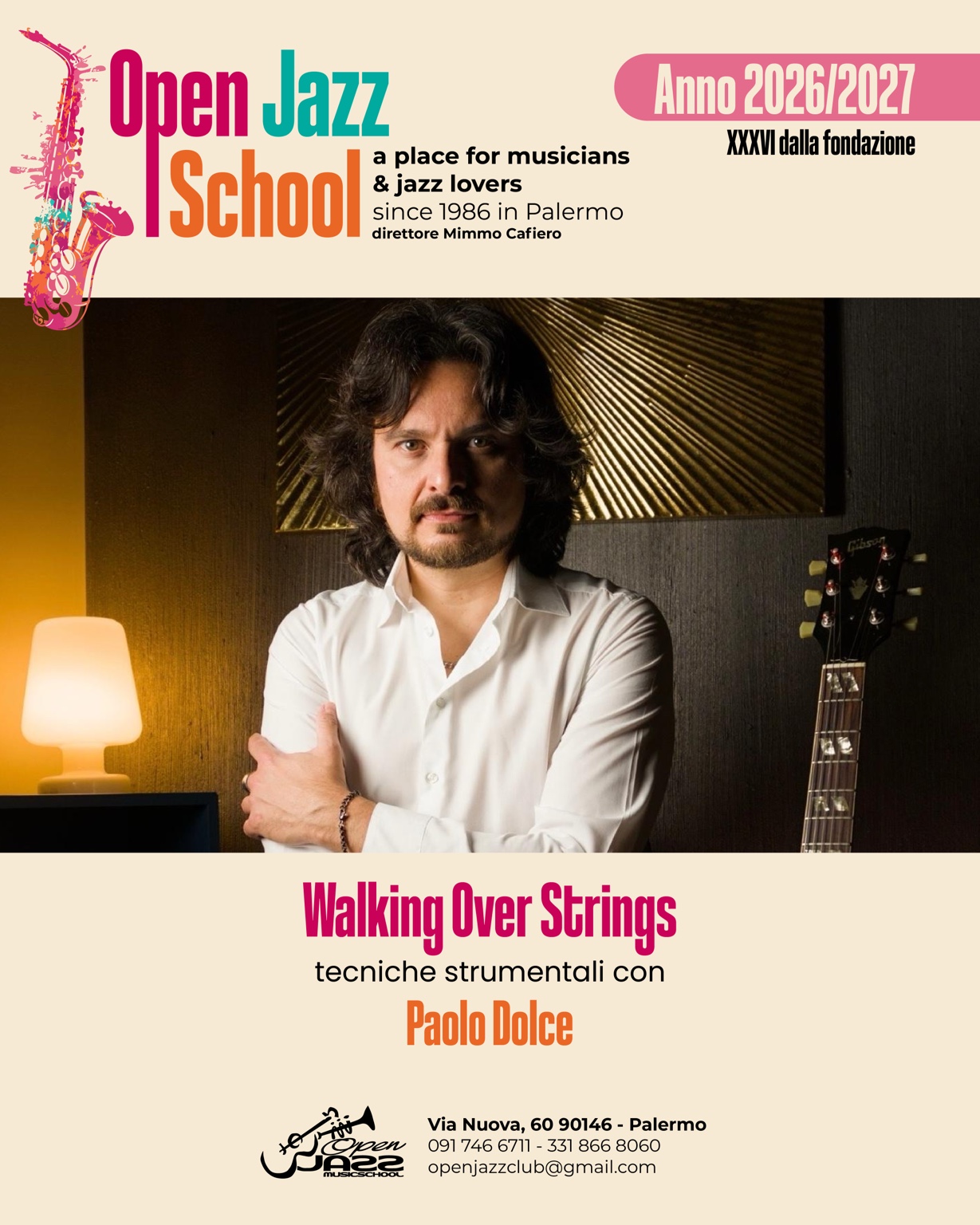 Locandina Walking Over Strings con Paolo Dolce