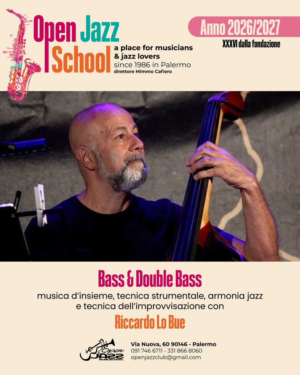 Locandina Bass & Double Bass con Riccardo Lo Bue
