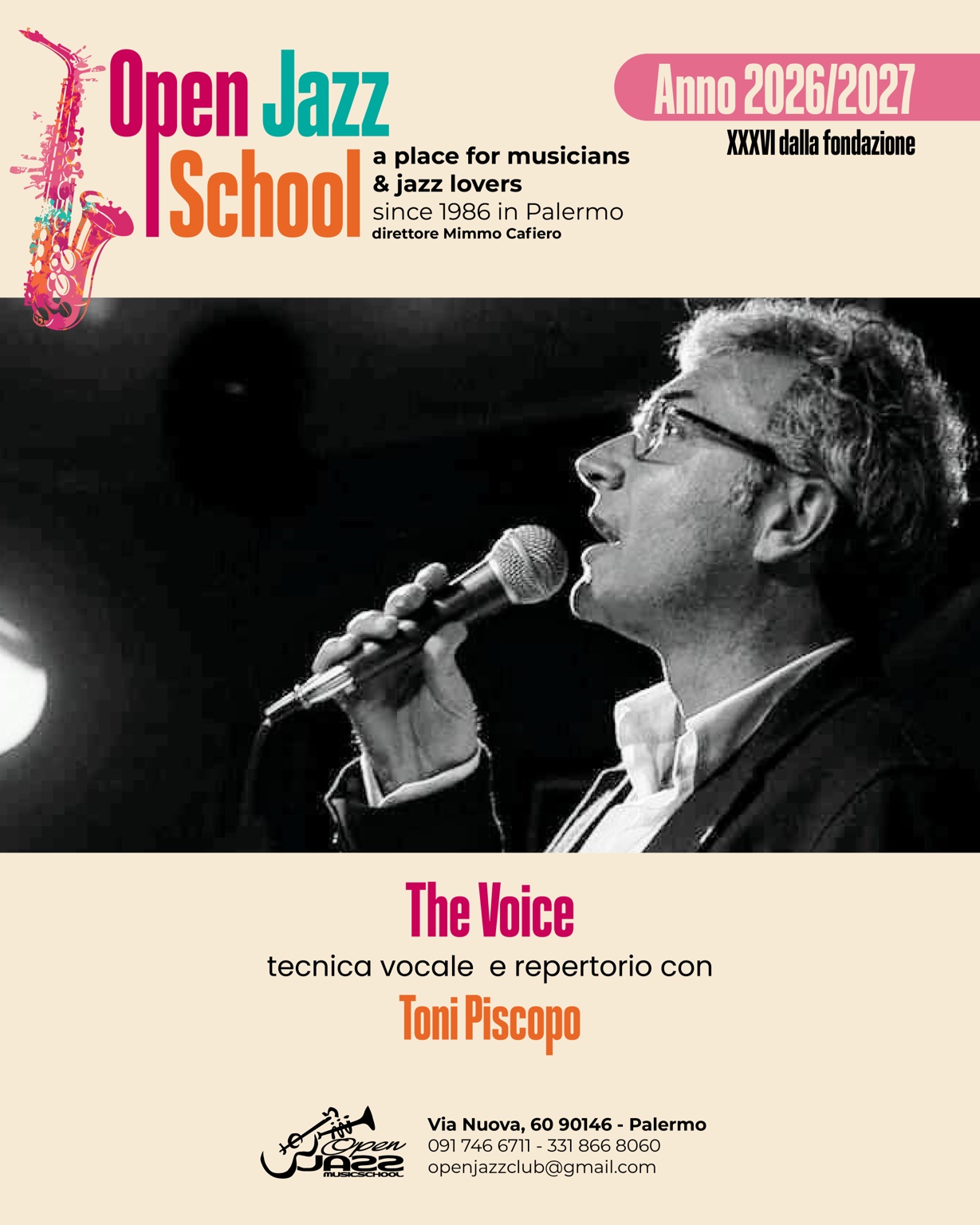 Locandina The Voice con Toni Piscopo